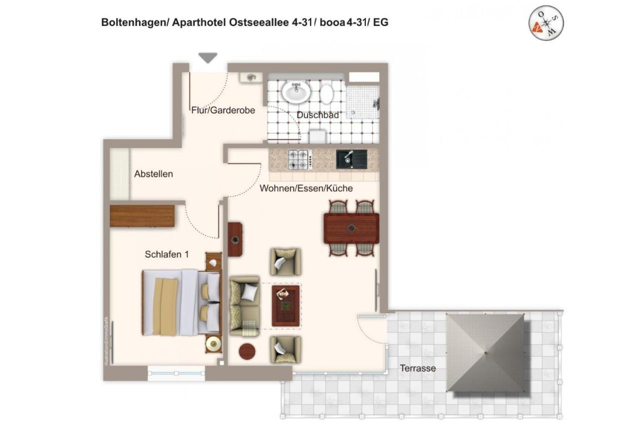Aparthotel Ostseeallee Aparthotel Ostseeallee 4-31 Boltenhagen  Bagian luar foto